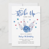 Bowling Boy Birthday Party | Spaß machen Einladung (Vorderseite)