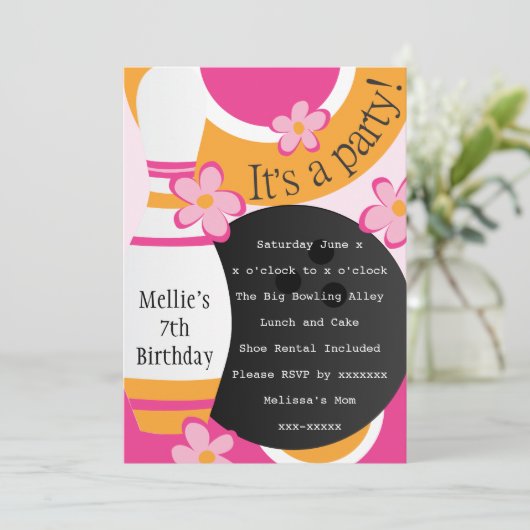 Bowling Brihell Einladung (Stehend Vorderseite)