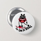 Bowling Bunny Button Button (Vorne & Hinten)