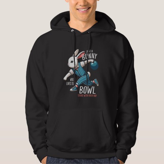 Bowling Bunny Rabbit Bowler Hoodie (Vorderseite)
