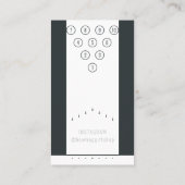 Bowling Business | Bowling Buttons Gutter Foul Lin Visitenkarte (Rückseite)