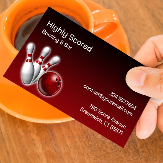 Bowling Business Card Visitenkarte