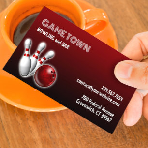 Bowling Business Card Visitenkarte