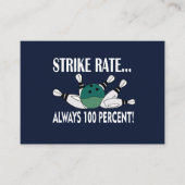 Bowling Button Ball Strike Coach Trainer Visitenkarte (Vorderseite)