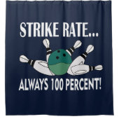 Bowling Button Ball Strike Team Duschvorhang (Vorderseite)