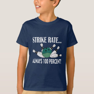 Bowling Button Ball Strike Team Kinder T-Shirt