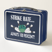 Bowling Button Ball Strike Team Metall Brotdose (Vorderseite)