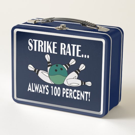 Bowling Button Ball Strike Team Metall Brotdose (Vorderseite)