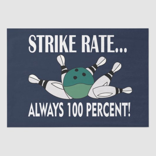 Bowling Button Ball Strike Team Seidenpapier (Vorderseite)