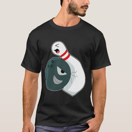 Bowling Button Bowling Bowling T-Shirt (Vorderseite)