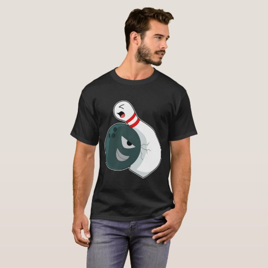Bowling Button Bowling Bowling T-Shirt (Vorne ganz)