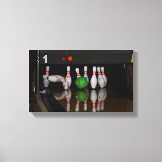 Bowling Button Canvas Print Leinwanddruck (Vorderseite)
