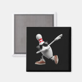 Bowling Button Dabbing Sungles Bowler Player Kids  Magnet (Vorderseite/Rückseite)