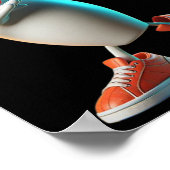 Bowling Button Dabbing Sungles Bowler Player Kids Poster (Ecke)