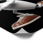 Bowling Button Dabbing Sungles Bowler Player Kids Poster (Ecke)