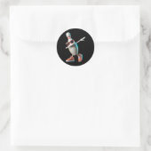 Bowling Button Dabbing Sungles Bowler Player Kids Runder Aufkleber (Tasche)