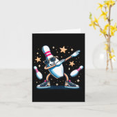 Bowling Button Dabbing Sungles Bowler Player Kinde Karte (Gelbe Blume)