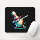 Bowling Button Dabbing Sungles Bowler Player Kinde Mousepad (Mit Mouse)