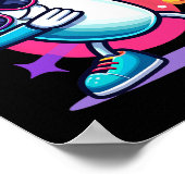 Bowling Button Dabbing Sungles Bowler Player Kinde Poster (Ecke)