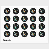 Bowling Button Dabbing Sungles Bowler Player Kinde Runder Aufkleber (Blatt)