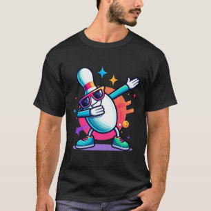 Bowling Button Dabbing Sungles Bowler Player Kinde T-Shirt