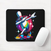 Bowling Button Dabbing Sungles Bowler Player Mousepad (Mit Mouse)