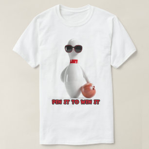 Bowling Button es zu gewinnen T-Shirt