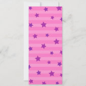 Bowling Button Geburtstagsfeier Einladung zu Stars (Rückseite)