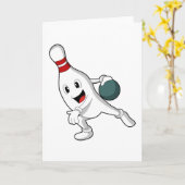 Bowling Button im Bowling mit Bowlingball Karte (Gelbe Blume)