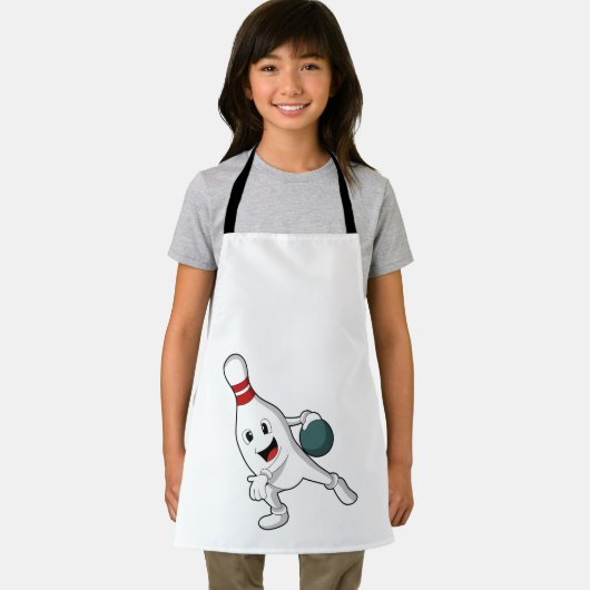 Bowling Button im Bowling mit Bowlingball Schürze (Insitu)