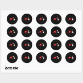 Bowling Button Karate Runder Aufkleber (Blatt)