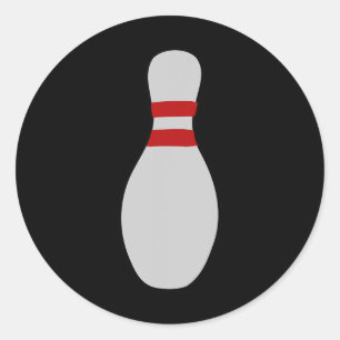 Bowling Button Kostüme Ll Zehn-Buttone Alley Strik Runder Aufkleber
