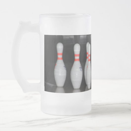 Bowling Button Mattierte Tasse (Links)