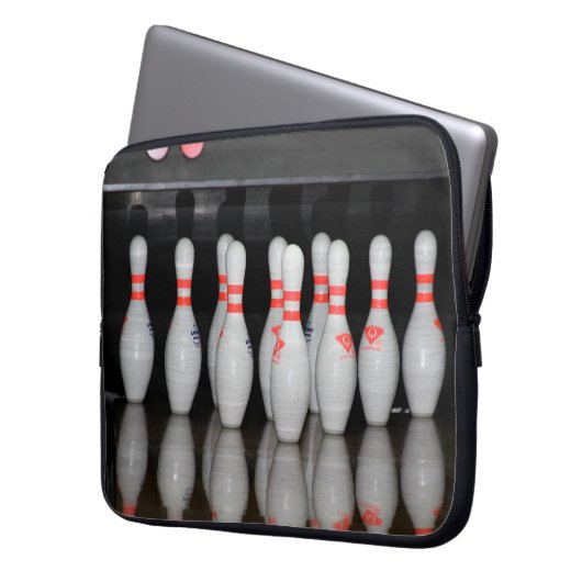 Bowling Button Neopren Laptop-Sieb 15 Zoll Laptopschutzhülle (Vorderseite Links)