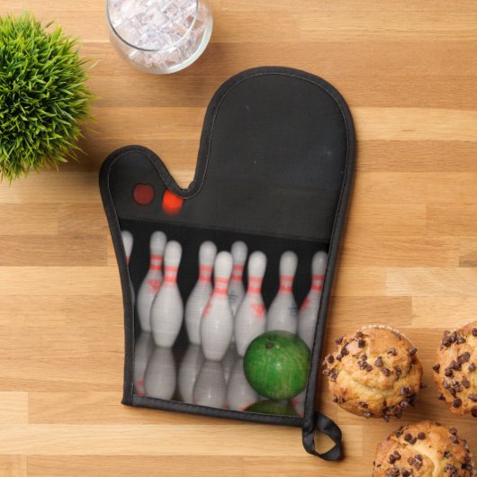 Bowling Button Ofenhandschuh (Oben unten)