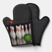 Bowling Button Ofenhandschuh (Vorderseite/Rückseite)