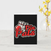 Bowling Button Pals 1 Karte (Gelbe Blume)