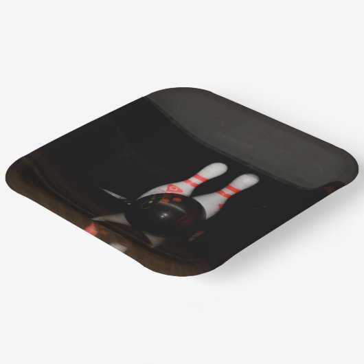 Bowling Button Pappteller (Gewinkelt)