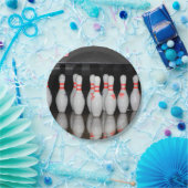 Bowling Button Pappteller (Party)
