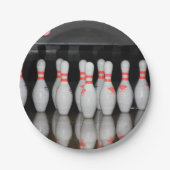 Bowling Button Pappteller (Vorderseite)