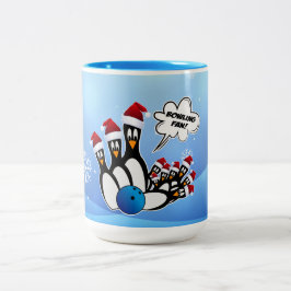 Bowling Button Penguins Weihnachtsfeierliche Tasse