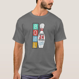 Bowling Button Retro Bowler Bowling Signieren Cool T-Shirt