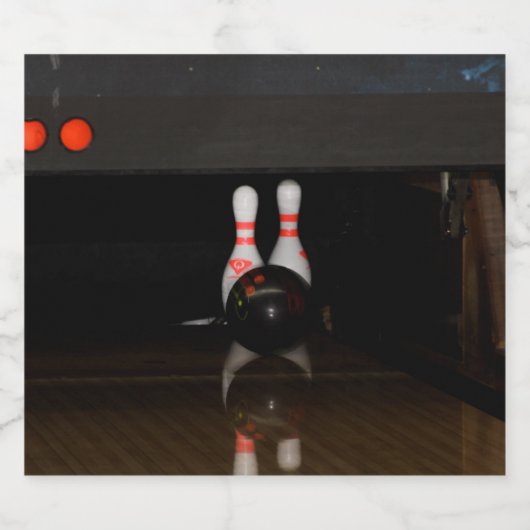 Bowling Button Schaumweinetikett (Einzelnes Label)