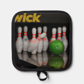 Bowling Button Topflappen (Vorderseite)