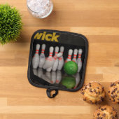 Bowling Button Topflappen (Oben Unten)