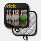 Bowling Button Topflappen (Vorderseite/Rückseite)