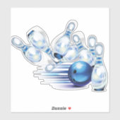 Bowling Button- und Kugelaufkleber Aufkleber (Blatt)