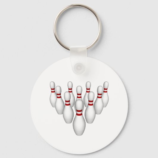 Bowling-Buttone: 3D-Modell: Schlüsselanhänger (Vorderseite)