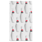 Bowling-Buttone auf weiß Kleine Geschenktüte (Rückseite)