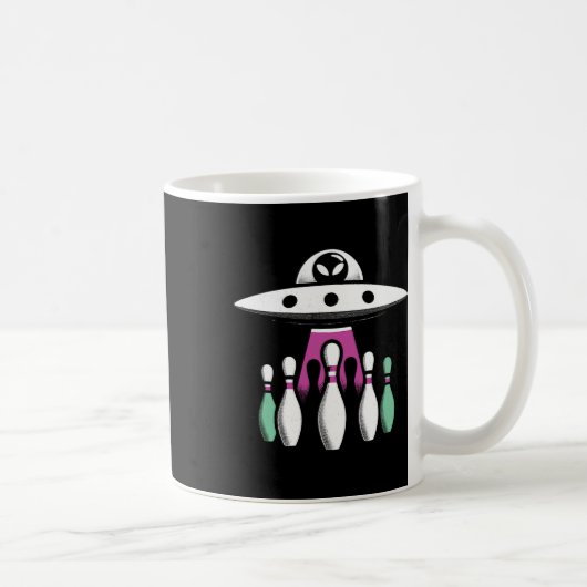 Bowling Buttone Entführung Alien Ufo - Funny Alien Kaffeetasse (Rechts)